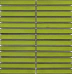 Bärwolf Mosaik 29,6x29,9cm STRIPES reed green glossy I KIT-23005