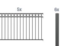 Alberts Zaun-Set Circle, in verschiedenen Ausführungen+Längen, anthrazit