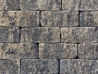 Gerwing Mauerstein GerloCastell UnoStone - grau-schwarz, gerumpelt, 3-seitig gespalten, 30x16,5x12,5 cm