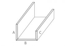 Gipskarton U - Profil 2 m Lang - Maßanfertigung der Schenkel A + B + C