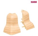 Haro Außenecke Ahorn Kunststoff für Sockelleiste 19x39mm geschwungen (2 Stück/Pack), Art. Nr.: 408714