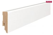 Haro Stecksockelleiste Massivholzkern 16x58mm 2,2m weiß foliert strong, matt-optik, Art. Nr.: 411047