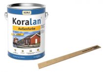 Koralan Außenfarbe - deckender Wetterschutz für Holz - incl. Rührholz