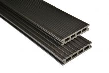 Kovalex WPC-Terrassendiele Exklusiv Anthrazit mattiert - 145x26 mm | Längen-Zuschnitt