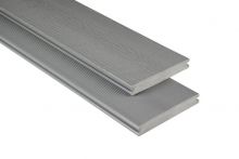 Kovalex WPC-Terrassendiele mit Struktur Grau - 145x20 mm Massiv | Längen-Zuschnitt