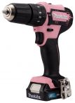 Makita Akku-Schlagbohrschrauber 12V max. pink 1x Akku, Ladegerät, Transportk. HP333DSAP