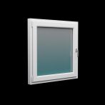 Meeth Mehrzweck-Kunststofffenster Typ 60/3 | 1-flügelig Dreh-Kipp | UW 1,3 | Weiß