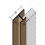 Protektor Nr.: 3546 Fugenprofil vertikal Doppel-T-Profil PVC