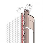Protektor Nr.: 37809 Anputzdichtleiste mit Schattenfuge und Gewebe
