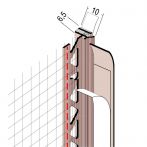 Protektor Nr.: 38810 Anputzdichtleiste mit Schattenfuge, Membran, Gewebe