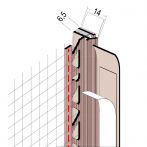 Protektor Nr.: 38814 Anputzdichtleiste mit Schattenfuge, Membran, Gewebe