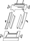 Roto ETL R8 WD 1x1 ZIE AL Eindeckrahmen (1x1) Ziegel tiefer gelegt - Aluminium - Maße: 540x980 mm (054/098)