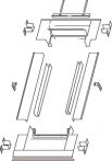 Roto ETS Rx200 Designo Eindeckrahmen (1x1) Schiefer tiefer gelegt - Aluminium - Maße: 650x1400 mm (065/140)