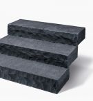 Seltra Blockstufe KARAT PLUS 15x34-36 cm Anthrazit-schwarz Basalt