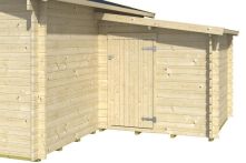 Skan Holz Anbauschuppen für Gartenhäuser, 200x200 cm - Natur
