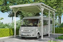 Skan Holz Caravan-Carport Emsland mit Aluminium-Dachplatten