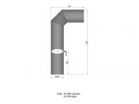 TermaTech 2x45 Grad Knierohr (15-348) 1100 mm lang Ø150 mm