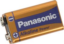 9V Blockbatterie, Alkaline, Power, Panasonic (6LR61APB)