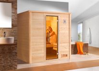 Weka Premium-Massivholz-Sauna BERGEN - Natur