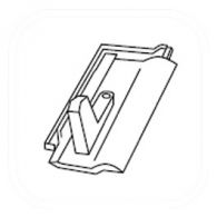 Braas Rubin 11V(H)+(P) Schneefangpfanne (509249) graphitgrau