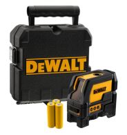 DEWALT DW0822-XJ Kreuzlinien-Laser rot selbstnivellierend mit Lotstrahl - mit Wandhalterung und Transportbox