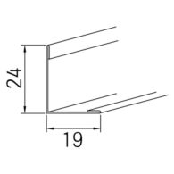 OWA L-Wandwinkel Nr. 50G, 24/19mm - 3050x19x24 mm - 40 Stk (122 lfdm)