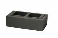 Weserwaben Trend-Line Mauerstein 1/1 Anthrazit glatt | 38x19x12 cm